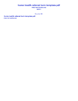 Fillable Online home health referral form template Bing pdfdirpp Fillable Online home health referral form template Bing pdfdirpp