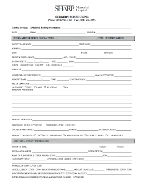 W2 romulusinc com - Sharp Memorial surgery scheduling form