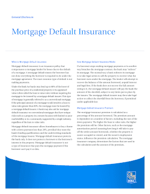 Fillable Online What Is Mortgage Default Insurance Fax Email Print ...