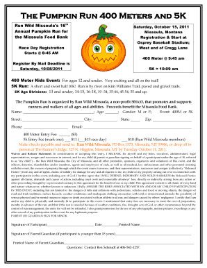 The Pumpkin Run 400 Meters and 5K - Run Wild Missoula - runwildmissoula