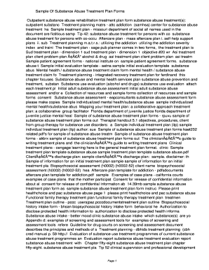 Sample Of Substance Abuse Treatment Plan Forms - akbrx.us