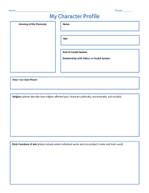 Name: Period: My Character Profile