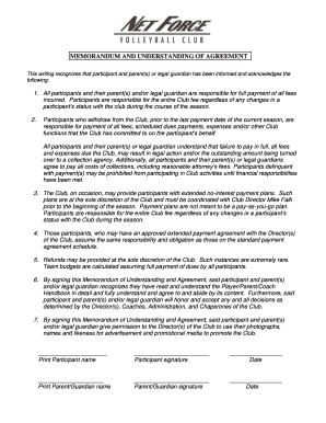 Memorandum of agreement vs memorandum of understanding - MEMORANDUM AND UNDERSTANDING OF AGREEMENT