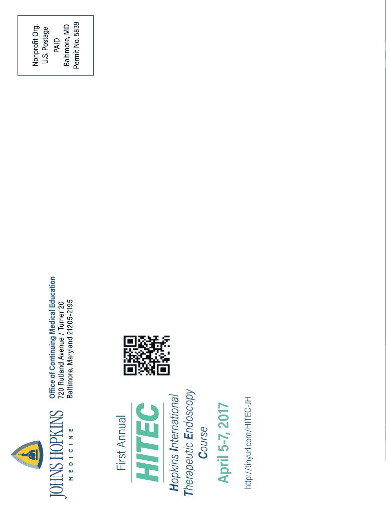 Fillable Online Brochure Johns Hopkins Office of Continuing Medical