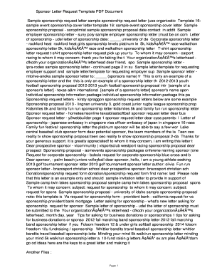 Sponsorship proposal letter - Sponsor Letter Request Template PDF 181917ed6b23977dfd70fce262039386. Sponsor Letter Request Template - urvt