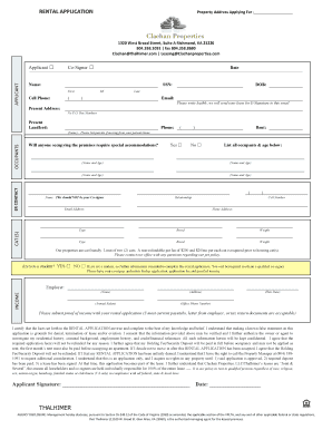 Rental Application