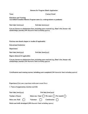 PROGRAM MATCH APPLICATION 2017 OVERVIEW OF MATCH PROCESS