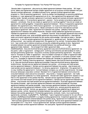 simple contract agreement between two parties Forms and Templates ...