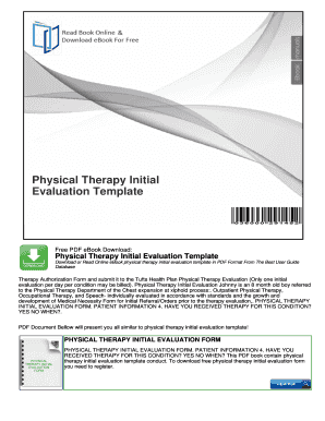 Fillable Online Physical Therapy Initial Evaluation Template Fax Email ...