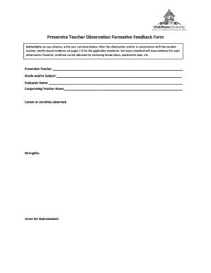 University Supervisor Observation/Comment Form - School of ... - teal usu