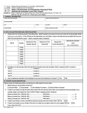 MISSOURI DEPARTMENT OF NATURAL RESOURCES PUBLIC DRINKING ...
