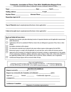 MAHOGANY ARCHITECTURAL DESIGN APPROVAL FORM