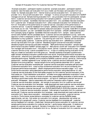 Self evaluation sample essay - Sample Of Evaluation Form For Customer Service PDF 00dcc1edbc6888f2275054bfa2d94fdd. Sample Of Evaluation Form For Customer Service