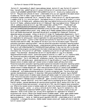 fillable online rplh da form 31 version 5 pdf da form 31 sep 1993 fillable