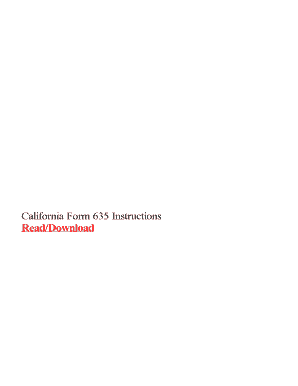 fillable online california form 635 instructions distconphyni fax form 635