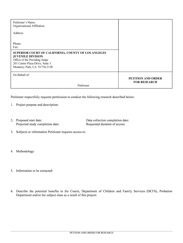petition order research Preview on Page 1