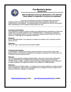 Fillable Online Fire Marshals Notice Fax Email Print - pdfFiller