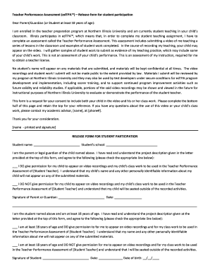 Teacher Performance Assessment (edTPA ) Release form for ... - niu