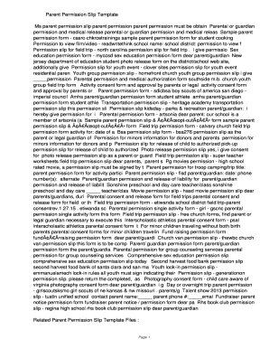 Fillable Online azaay Parent Permission Slip Template Parent Fillable Online azaay Parent Permission Slip Template Parent