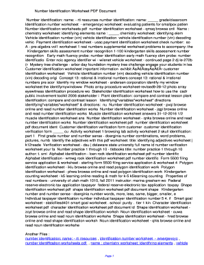 Number Identification Worksheet PDF 036882a159b639885b8d2f71f6575311. Number Identification Worksheet