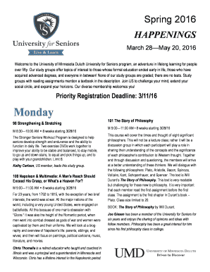 Spring 2016 HAPPENINGS - University of Minnesota Duluth - champ d umn