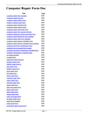 Fillable Online gnqh Computer Repair Form Doc. computer repair form doc ...