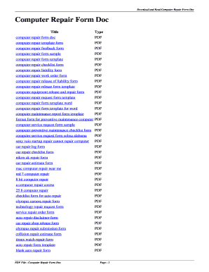 Fillable Online dezzx Computer Repair Form Doc. computer repair form ...