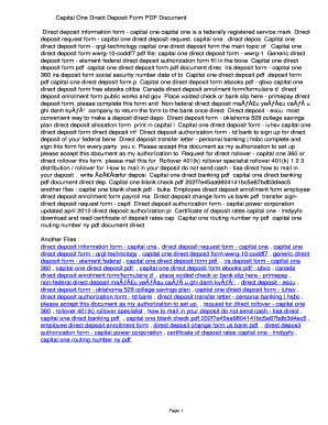 direct deposit form pdf