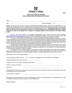 Reg Interdisciplinary Major - express rhodes