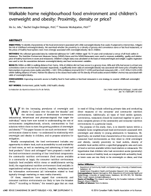 QUANTITATIVE RESEARCH Walkable home neighbourhood food ... - journal cpha