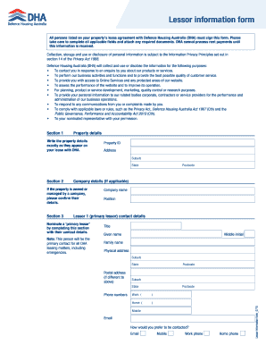 Lessor Information Form