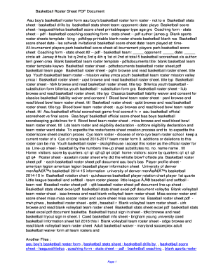 Basketball score sheet - Basketball Roster Sheet PDF 1175efd0776106b59959f463f10c50a2. Basketball Roster Sheet - ezch