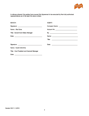 SPECIAL AGENT AGREEMENT