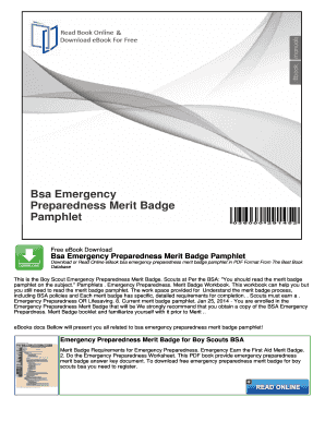 Fillable Online Bsa Emergency Preparedness Merit Badge Pamphlet Fax ...