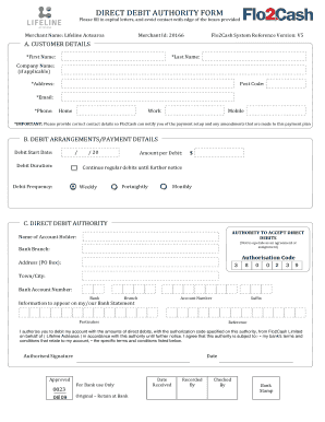 Direct debit example - DIRECT DEBIT AUTHORITY FORM - lifeline.org.nz - lifeline org