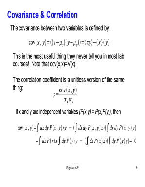 Covariance & Correlation