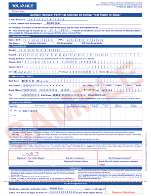 Minor Attains Majority Request Form 19-05-16 - Sample Copy