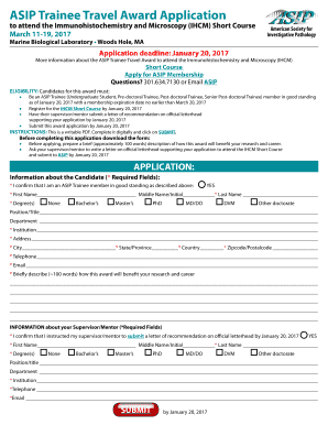 Police department letterhead template - ASIP Trainee Travel Award Application - asip