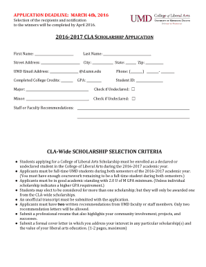 CLA Scholarship Application.docx - d umn