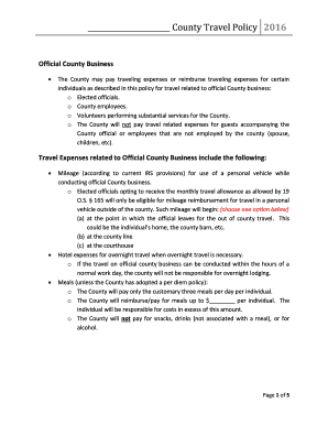 County Travel Policy 2016