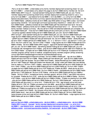 Da Form 5888 - Fill Online, Printable, Fillable, Blank | pdfFiller