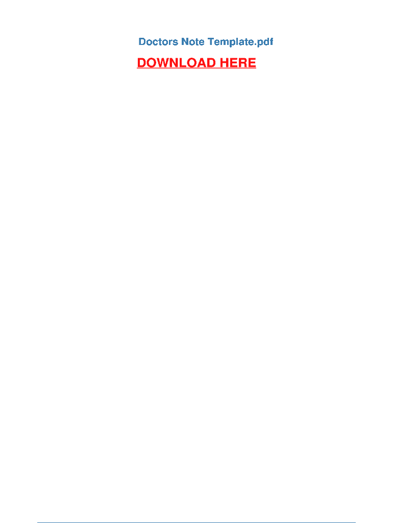Fillable Online Doctors Note Template - Pdfsdocuments.com Fax Email
