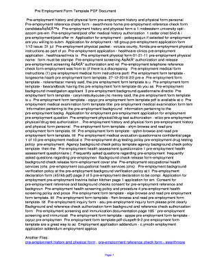 Attendance sheet in excel - Pre Employment Form Template PDF a8f9b9adfe7eeef8ac2f2d19038cfec3. Pre Employment Form Template - ckpi