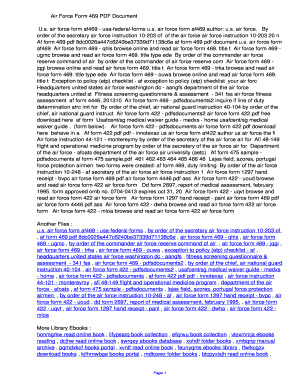 Fillable Online fcuw Air Force Form 469 PDF ...