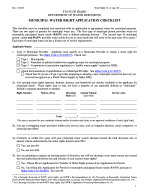 Fillable Online idwr idaho Water Right No Fax Email Print - pdfFiller