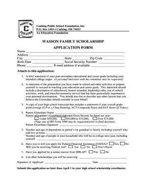 Scholarship Application Form-Wasson - PC MAC