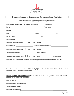 The Junior League of Cleveland, Inc. Scholarship Fund Fact ...