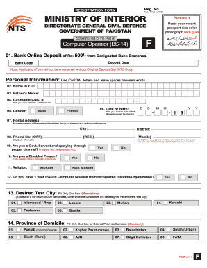 Civil defence certificate online