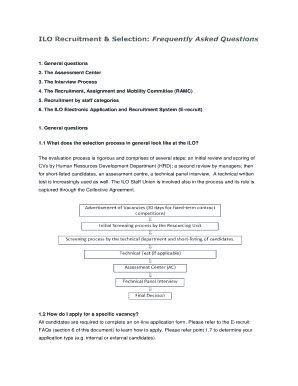 Fillable Online ILO Recruitment & Selection: Frequently Asked Questions ...