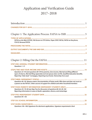 Fafsa calculation worksheet - 2017-2018 Application and Verification Guide. The Application and Verification Guide (AVG) gives guidance for financial aid administrators on the FAFSA, the EFC calculation, verification of the FAFSA, and special cases regarding the - ifap